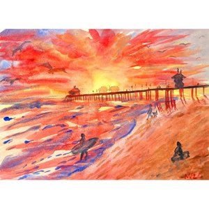 California Wall Art Beach ORIGINAL Paintings Arts